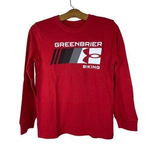 Under Armour Greenbrier Long Sleeve TShirt Crewneck Cotton Blend Kids Medium NEW